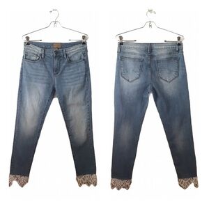 Driftwood Classic Fit Jackie Lace Hem Crop Jeans